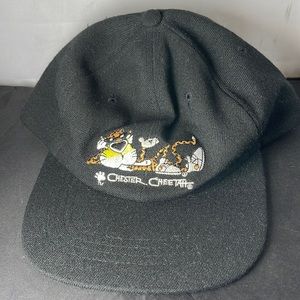Chester Cheetah Snapback Hat Black Cheetos PLanet Lunch WoolBlend Vintage